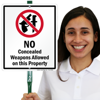 No Concealed Weapons Property Sign