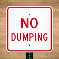 No Dumping Sign