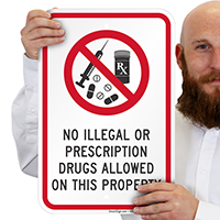 No Drugs Allowed on Property Sign