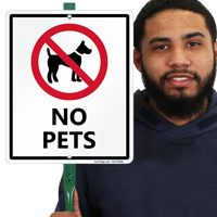 No Pets with Graphic Sign
