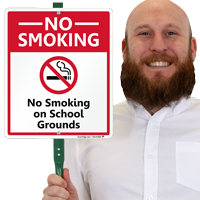 No Smoking On School Grounds Sign & Kit