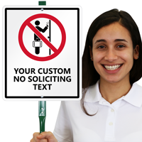 No Soliciting Custom LawnBoss Sign & Stake Kit