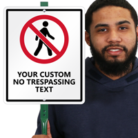 No Trespassing Custom LawnBoss Sign & Stake Kit