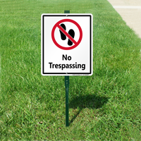 No Trespassing Do Not Enter Lawnboss Sign Kit