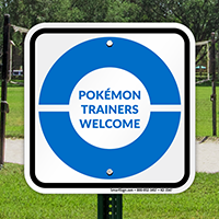 Pokémon Trainers Welcome Sign, Blue Poké Ball
