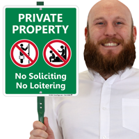 Private Property No Soliciting Lawnboss Sign