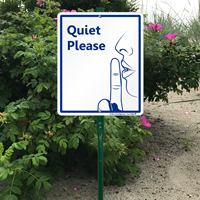 Quiet Please with Graphic Sign