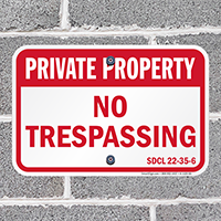 South Dakota Private Property Sign