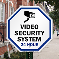 Video Security with graphic System sign