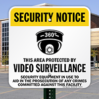 Video Surveillance Security Notice Sign