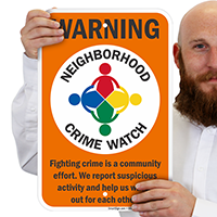 Warning Neighborhood Crime Watch Sign