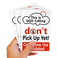 Humorous Cell Phone Prohibited Label