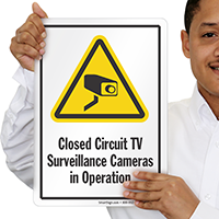 Closed Circuit TV Surveillance Cameras Sign