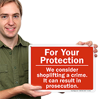 We Consider Shoplifting A Crime Sign
