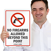 Delaware Firearms And Weapons Law Sign