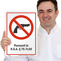Kansas Firearms And Weapons Law Sign