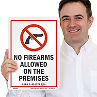 Louisiana Gun Control Law Sign