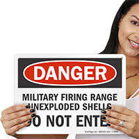Military Firing Range Do Not Enter Sign