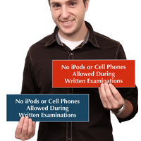 No Cell Phones In Exam Sign