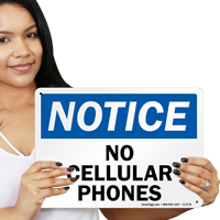 No Cellular Phones Sign