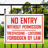 No Entry Without Permission Sign