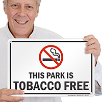 This Park Is Tobacco Free Sign With Symbol