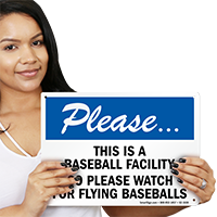 Please Baseball Facility Sign