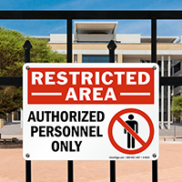 Restricted Area Authorized Personnel Only Sign