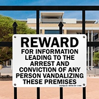 Reward For Information Leading To Arrest Sign