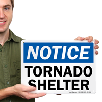 Tornado Shelter Sign