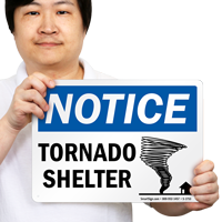 Tornado Shelter Sign