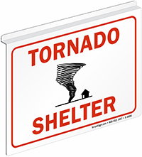 Tornado Shelter Ceiling Sign