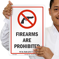 West Virginia Firearms And Weapons Law Sign