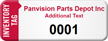 Customized Inventory Asset Tag with Numbering
