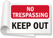 No Trespassing, Keep Out Sign Book