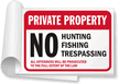 No Hunting, Fishing & Trespassing Sign Book