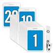 Number 1 20 Reusable ID Name Badges