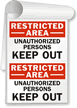 Restricted Area, Unauthorized Persons, Keep Out Sign Book