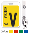 Visitor Reusable ID Badge With Bulldog Clip
