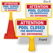 Pool Closed For Maintenance ConeBoss Sign