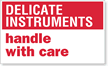 Delicate Instruments Handle Care Label