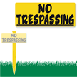 No Trespassing bolt on Sign
