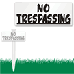 No Trespassing EasyStake Sign and Stake