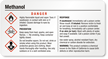 Methanol Small GHS Chemical Label