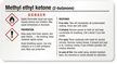 Methyl Ethyl Ketone Danger GHS Chemical Label