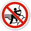 No Rock Climbing ISO Sign