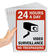 24 Hours A Day Video Surveillance Sign Pack