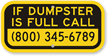 Custom Dumpster Sign