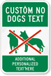 Custom No Dog Sign