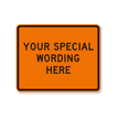 Customizable Horizontal Orange & Black Template Parking Sign